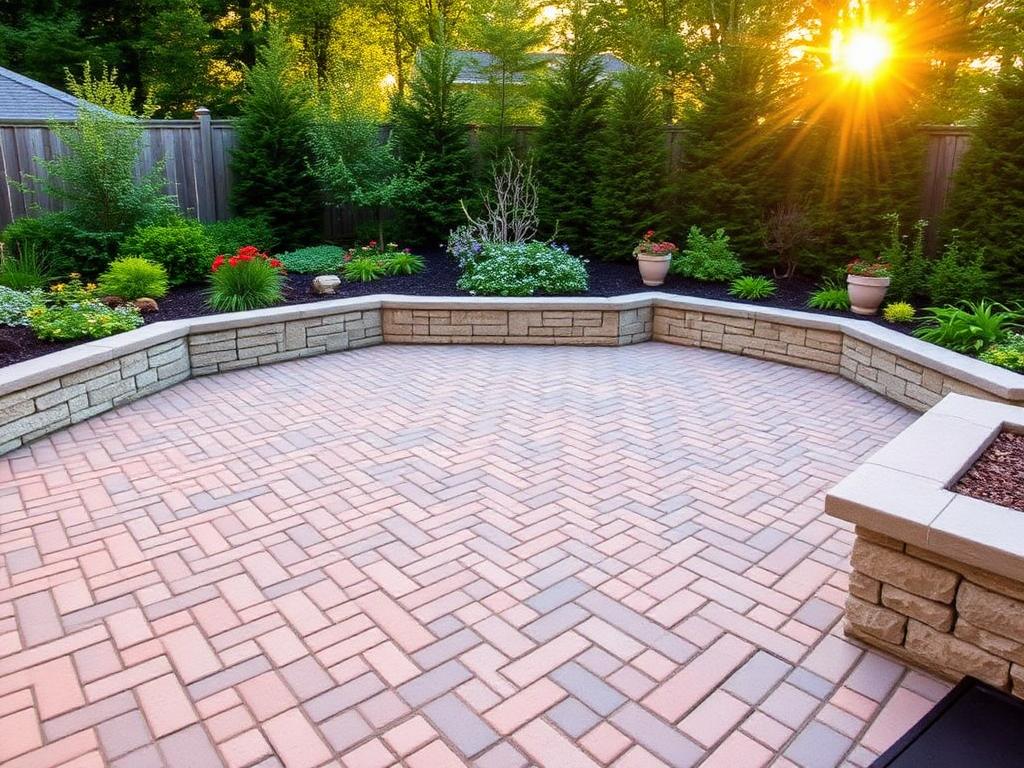 Completed residential paver installation